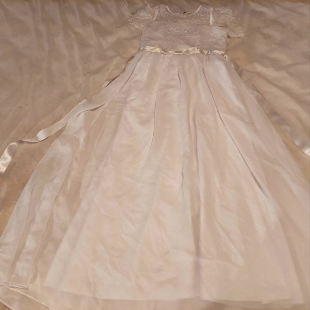 Kid white formal dress